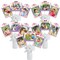 Big Dot of Happiness Two Cool - Girl - Pastel 2nd Birthday Party Picture Centerpiece Sticks - Photo Table Toppers - 15 Pieces